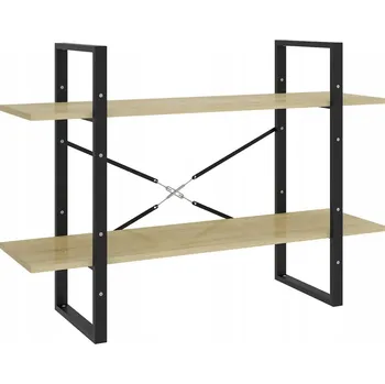 Knihovna Industriální regál na knihy, 2 police, Dub Sonoma, 100x30x70 cm