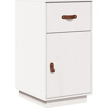 Komoda Kancelářská skříňka z masivního borovicového dřeva, bílá 40x50x75 cm