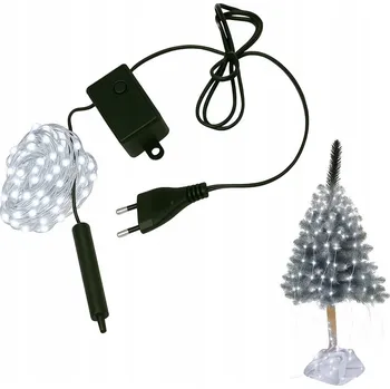 Vánoce VÁNOČNÍ OSVĚTLENÍ NA STROMEČEK ANDĚLSKÉ VLASY LED DRÁTKY VODOPÁD 600 LED STUDENÁ BÍLÁ