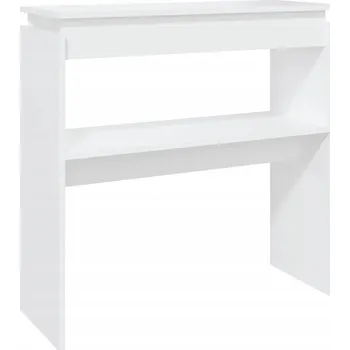 Konferenční stolek Konzolový stolek do předsíně, bílý, 80 x 30 x 80 cm, dřevotříska