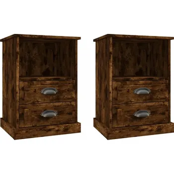 Noční stolek Noční stolek z dřevotřísky, kouřový dub, 43x36x60 cm