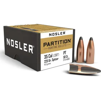 Příslušenství pro sportovní střelbu Střely Nosler Partition .35 Cal, dia .358, 225grs (50 ks)