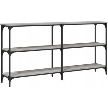 Konferenční stolek Konzolový stolek s nastavitelnými nožičkami, šedý dub Sonoma, 150x29x75 cm