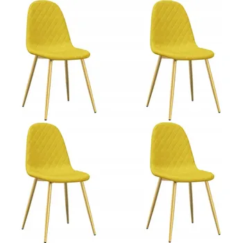 Jídelní židle Jídelní židle sametová hořčicově žlutá 45x53,5x83 cm