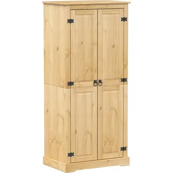 Šatní skříň Skříň Corona z masivního borovicového dřeva, medově hnědá, 76x50x170 cm