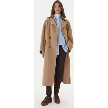 Dámský kabát Weekend Max Mara Vlněný kabát Cadine 2525016022 Béžová Regular Fit 40