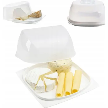 Dóza na potraviny Nádoba na dort Tupperware bílá plast 20x20x10 cm