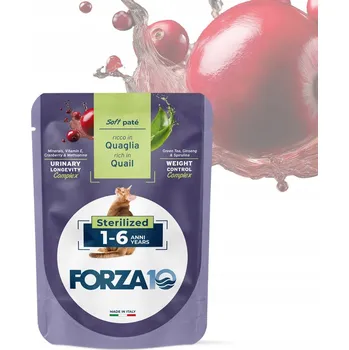Krmivo pro kočku Forza10 Maintenance Adult Sterilized (1-6 let) křepelka pro kočky 80g