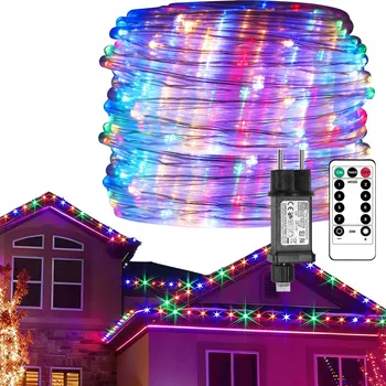 Vánoční dekorace Světelný had vánoční osvětlení na stromeček LED 10 m Multikolor Barevný