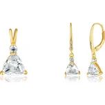 JVD Dámská pozlacená stříbrná souprava se zirkony set SVLS0153SH2GO00