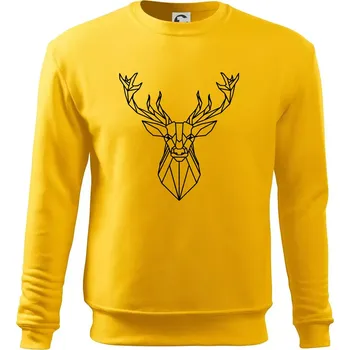 Pánská mikina Geometrie - jelen - Mikina Essential pánská - S ( Žlutá )