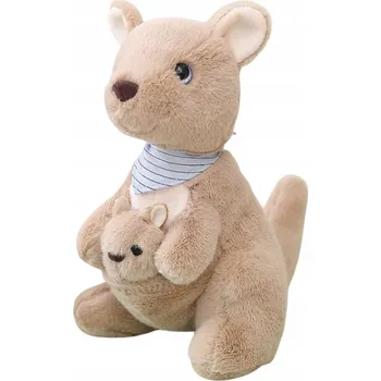 plyšák Klokan plyšový s mládětem 22 cm