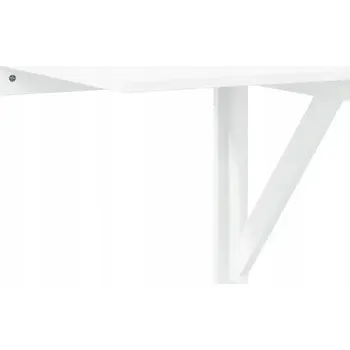 Konferenční stolek Skládací nástěnný stolek, dřevěný, bílý lesk, 100x60x56 cm