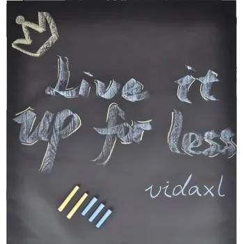 Kancelářský nábytek Samolepící Křídová Tabule PVC Černá 60 x 300 cm + Křídy