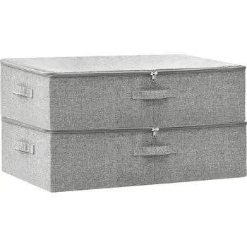 Úložný box Skládací Úložné Boxy 70x40x18 cm Šedé