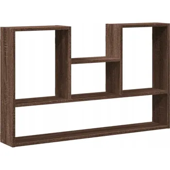 police Nástěnná police z dřevotřísky, dub hnědý, 99x15x60 cm