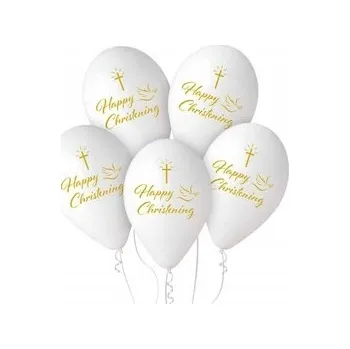 Balónek Balónky na křtiny Svatý Happy Christening 33 cm 5 ks