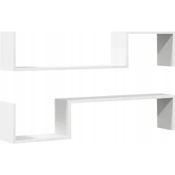 police Nástěnná police s neviditelnou montáží, bílá, 100x15x20 cm