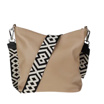 Kabelka NovaKabelka.cz Kožená italská crossbody kabelka Amalia Cappuccino II