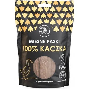 Pamlsek pro psa Psí pamlsek WOW!HAU Masové proužky 100% kachna 120 g