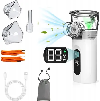 Inhalátor INHALÁTOR NEBULIZÁTOR Pro Děti i DOSPĚLÉ - Tichý PŘENOSNÝ