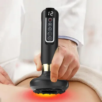 Masážní přístroj MASÁŽNÍ PISTOLE S 12 RYCHLOSTMI A DLOUHOU RUKOJETÍ PRO RELAXACI A ŠKRABÁNÍ, RŮZNÉ BARVY