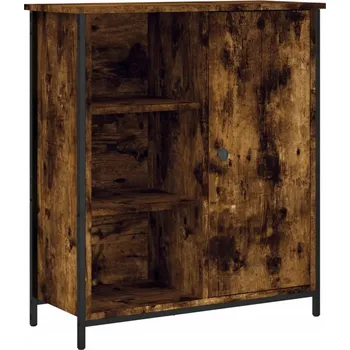 Komoda Úložná skříňka z materiálu imitujícího dřevo, kouřový dub, 70x30x80 cm