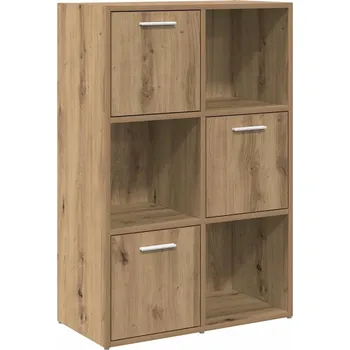 Knihovna Regál na knihy industriální, dub artisan, 60,5 x 30 x 90 cm, 9 přihrádek