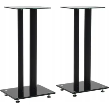 Příslušenství pro čtečku elektronické knihy Stojany pod reproduktory z tvrzeného skla a hliníku, 30x25x61 cm, černé