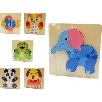 Puzzle DŘEVĚNÉ PUZZLE PRO DĚTI SKLÁDAČKA zvířátka hračka Den dětí
