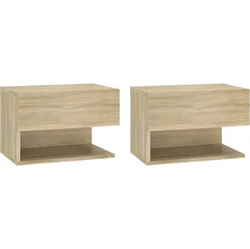 Noční stolek Závěsný Noční Stolek, Imitace dřeva, Dub Sonoma, 46x29,5x30cm