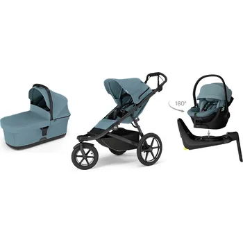 Přeprava dětí Originální set THULE 4 v 1 Mid Blue, Mid Blue, Mid Blue Celoodpružený ikonický kočárek do každého terénu