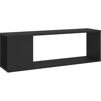 Televizní stolek Klasický černý TV stolek s policemi, 100 x 24 x 32 cm