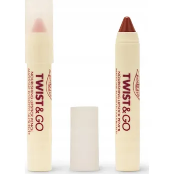 Přípravek na rty Vyživující balzám na rty puroBIO Twist&Go 506 růžová v odstínu slézu