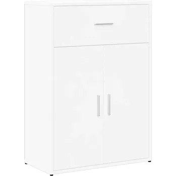 Komoda Úložná skříňka z dřevotřísky bílá 60x30x84 cm