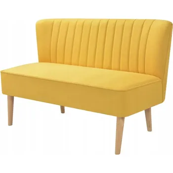 Pohovka Elegantní Pohovka s dřevěným rámem, žlutá, 117x55,5x77 cm