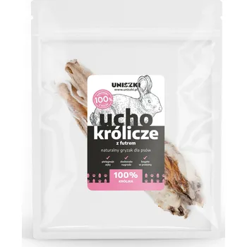 Pamlsek pro psa Králičí uši s kožešinou 2 ks psí pamlsek