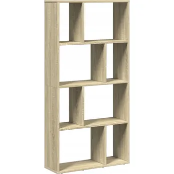 Knihovna Geometrický regál s přihrádkami, Dub Sonoma, 60x20x120 cm