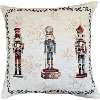 Povlak na polštářek Gobelínový vánoční povlak na polštář s motivem Tři Louskáčky 45x45 cm