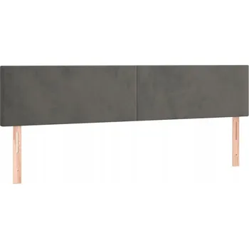 Čelo postele sametové nastavitelné, tmavě šedé, 180x5x78/88 cm