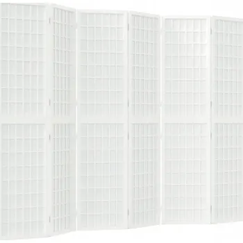 Paraván Japonská skládací paraván , bílá, 240x170 cm