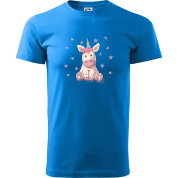Pánské tričko Jednorožec miminko - Klasické pánské triko vyšší gramáže - L ( Snorkel blue )