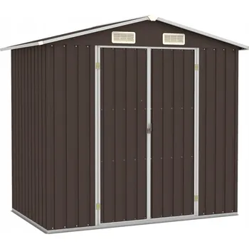 Zahradní domek Zahradní domek z pozinkované oceli, 205x129x183 cm, hnědý