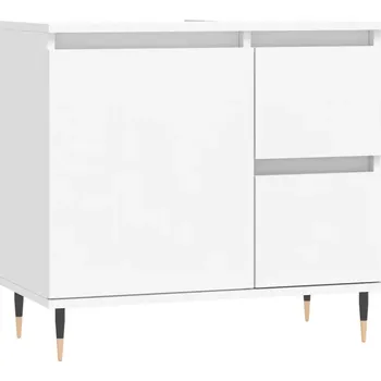 Koupelnový nábytek Skříňka do koupelny z dřevěného kompozitu bílá 65x33x60 cm