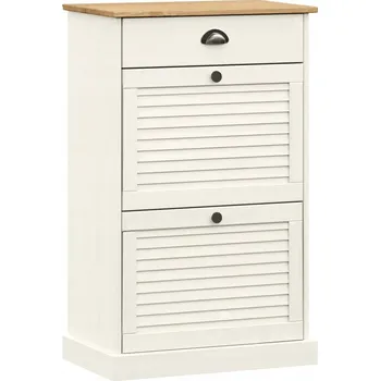 Botník Botník VIGO z masivního borovicového dřeva, 60 x 35 x 96 cm, bílá