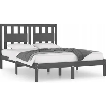 Postel Rám postele z masivního borovicového dřeva 205,5 x 205,5 x 31 cm, šedý