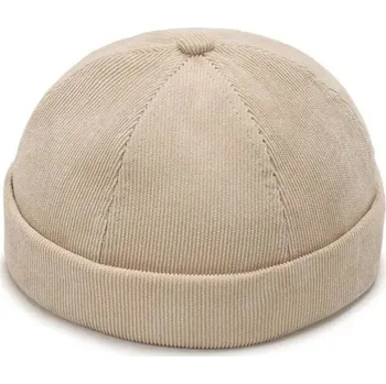 Pokrývka hlavy Univerzální kulatý klobouk Beanie Landlord Four Seasons z polyesteru Unisex hip hop Melon Skin čepice na jaro a podzim volnočasový styl béžova