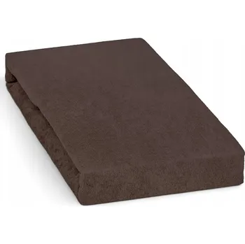 Prostěradlo Froté prostěradlo 90x200cm, fialovohnědé