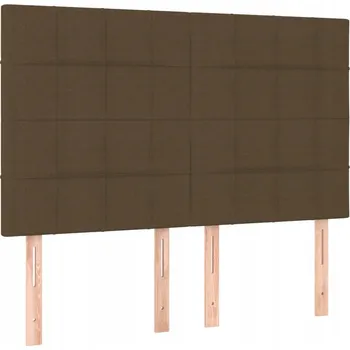 Čelo postele s nastavitelnou výškou, tmavě hnědé, 144x5x118/128 cm