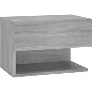 Noční stolek Závěsný noční stolek z dřevotřísky, šedý dub sonoma, 46x29 cm